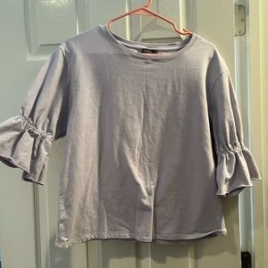 Vince Camuto light lavender purple pullover sweater sweatshirt bell sleeve
